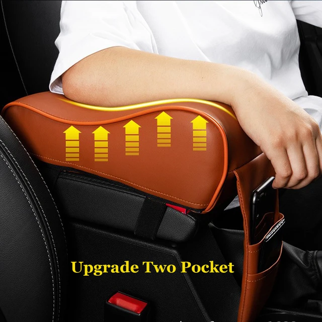 Trobo Seat Cushion, Non-Slip PU Leather Car Support Pillow for Driving Seat  with 2 Pocket