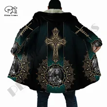 

PLstar Cosmos 3Dprinted Jesus Cross Art Cloak Coat Hooded Warm Casual Unqiue Unisex Man/Woman Premium Hrajuku US Size W-2