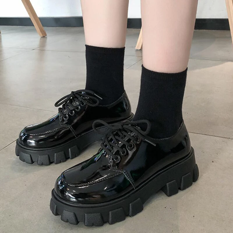Women Autumn Shoes Platform Chunky Boots Winter Shoes Women Female Black Gothic Punk Woman Booties Ladies Botas Mujer 2020