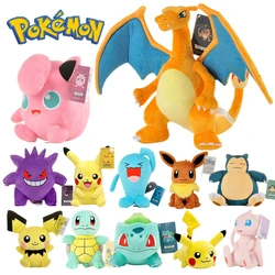 Muñeco de peluche Original de Pokémon para niños, juguete de felpa suave de Pikachu, Bulbasaur, Squirtle, Charmander, Charizard, Eevee, Psyduck