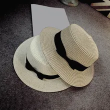 Соломенная Панама, женская летняя пляжная шляпа с широкими полями и бантом, Солнцезащитная уличная шляпа для путешествий FDX99