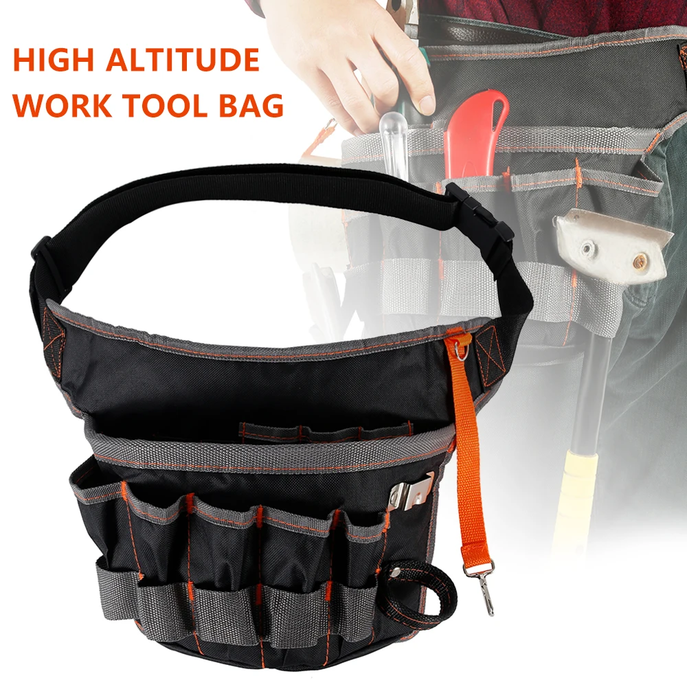 

Professional Electrician Tool Bag Belt Oxford Cloth Waterproof Tool Belt Holder Kit Pockets Convenient Tool Bag with Waist Belt