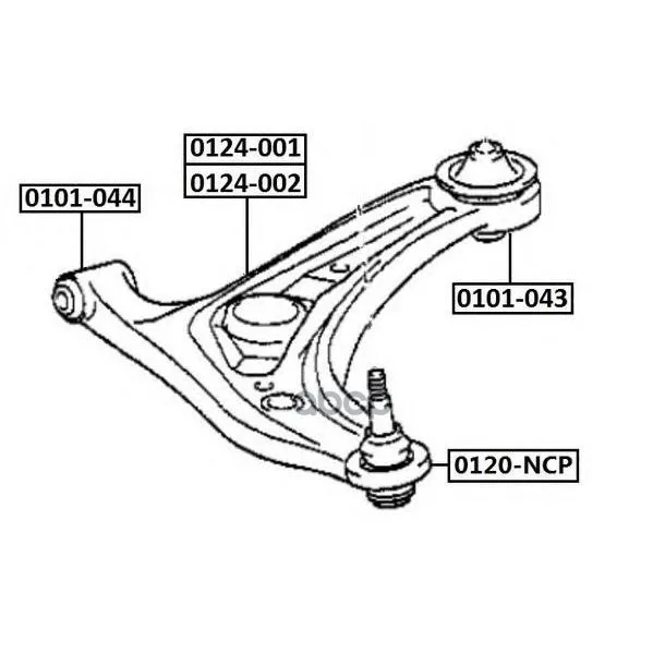 Опора Шаровая Toyota: Yaris Echo Echo Verso Will Ncp2# Lcp2#Toyota Yaris Ncp13 2001-2005 ASVA арт. 0120NCP