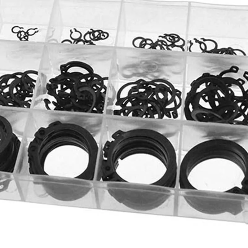 300pcs Fastener Clip Kit Retaining Ring Internal Circlip Snap Storage box