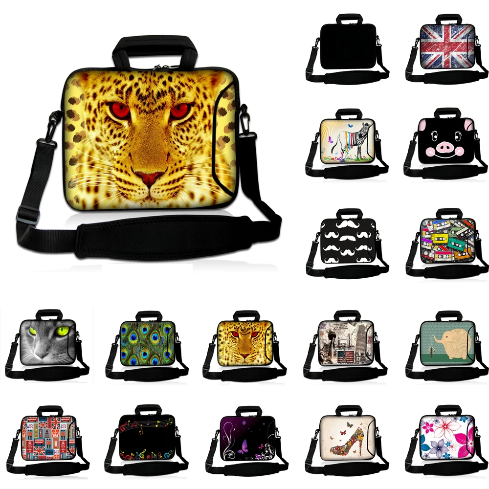 Computer Accessories Neoprene Handle Bag 10 12 13 14 15 17 15.6 11.6 13.3 12.3 Chromebook PC Messenger Shoulder Strap Cover Case