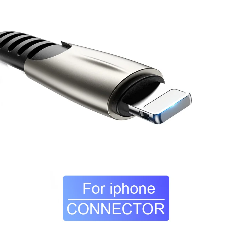 FOR IPHONE Портативное зарядное устройство провод соединитель Android супер прочный быстрый заряд сплав 5A аксессуары для телефона зарядный кабель перезаряжаемый кабель - Цвет: FOR IPHONE