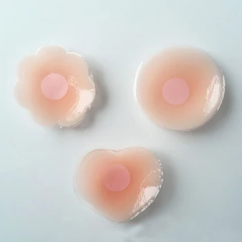 

Breast Bra Pad Anti-Exposure Natural Nipple Cover Sticker Hidden Petals Small Chest Paste For Party Dress Silicone Underwear