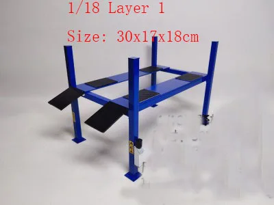 1 18 layers 1 Модель автомобиля лифт 1: 64 1:43 1:24 1:18 двойной одноэтажный Лифт Гараж ремонтная станция Стенд для модели vhicle статический не подвижный - Цвет: 1 18 layers 1