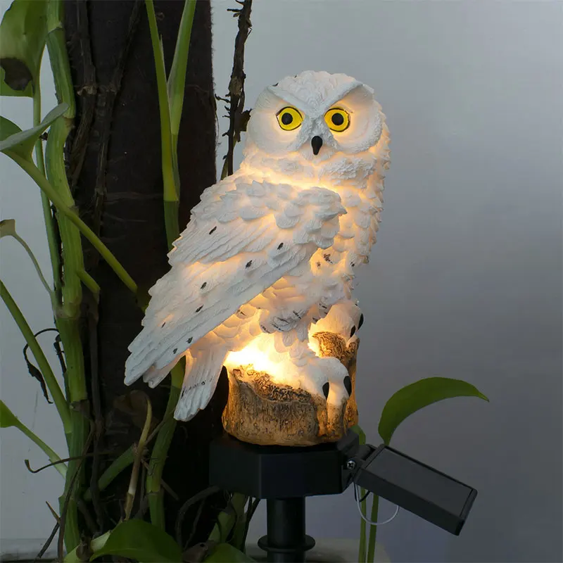 Creative LED Solar Lamps Garden Lights Solar Night Owl Shape Lights Solar-Powered Lawn Lamp Home Garden Lighting