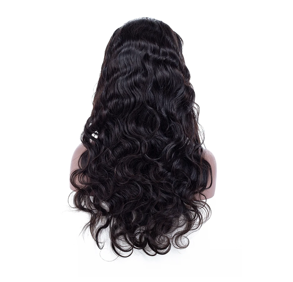 AirCabin 13x4 объемная волна Синтетические волосы на кружеве парик 1"-24" парики remy волосы натуральный черный индийский Синтетические волосы на кружеве парики из натуральных волос
