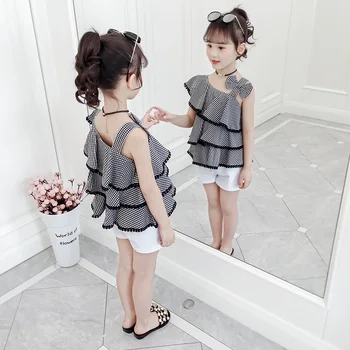

Suit Girls Suspender Skirt + Shorts 12 Summer Girl Clothes Set 2020 New Kids Clothes Baby Clothes Ruffle Outfits Clothes Girls