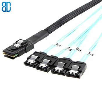 

Mini SAS 36Pin (SFF-8087) Male to 4 SATA 7Pin Female Cable, Mini SAS Host/Controller to 4 SATA Target/Backplane