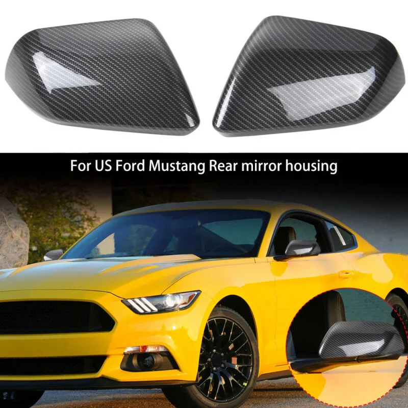 2x автомобиля внешняя крышка зеркала заднего вида корпус Накладка для Ford Mustang комплект