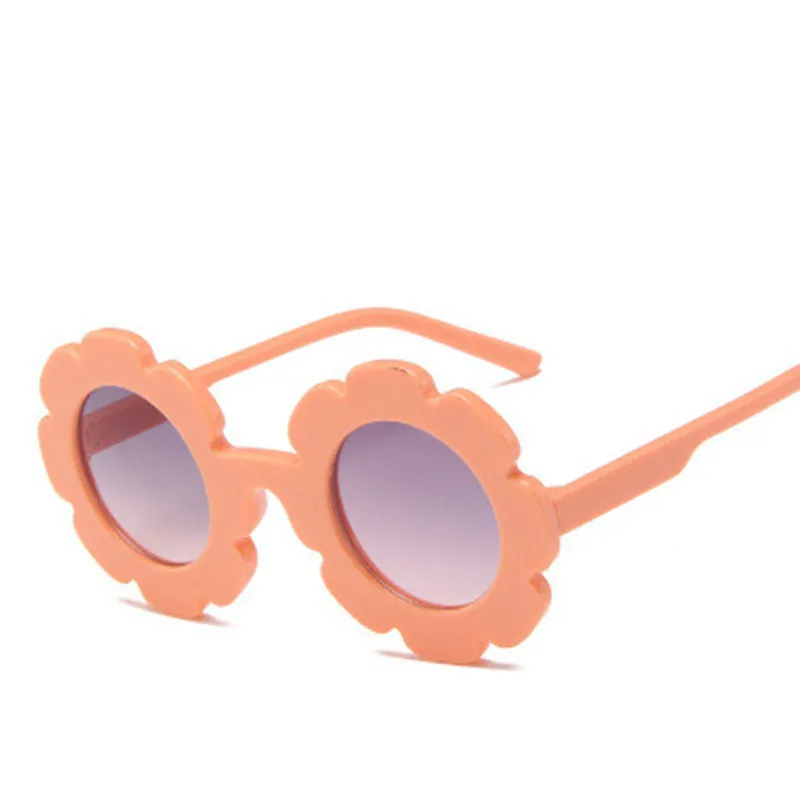 Детские милые Солнцезащитные очки детские солнцезащитные очки с цветочным рисунком солнцезащитные очки Meng Bao Модные солнцезащитные очки - Цвет линз: Оранжевый