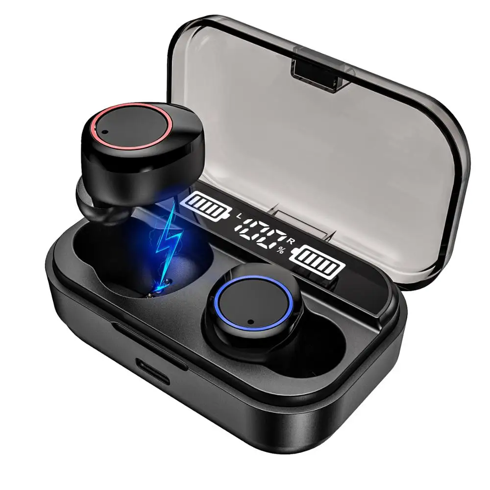 

800mAh IPX7 Waterproof TWS Bluetooth Wireless 5.0+EDR Headphone Touch Control Automatic Pairing Boot Music Game HD Mic Headset