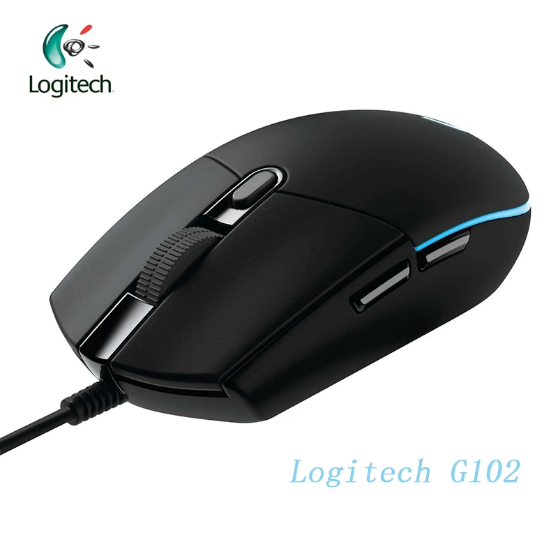 logitech G102 Проводная Мышь Оптическая Проводная игровая Мышь Поддержка windows 10/8/7/Vista Поддержка настольного ПК/ноутбук