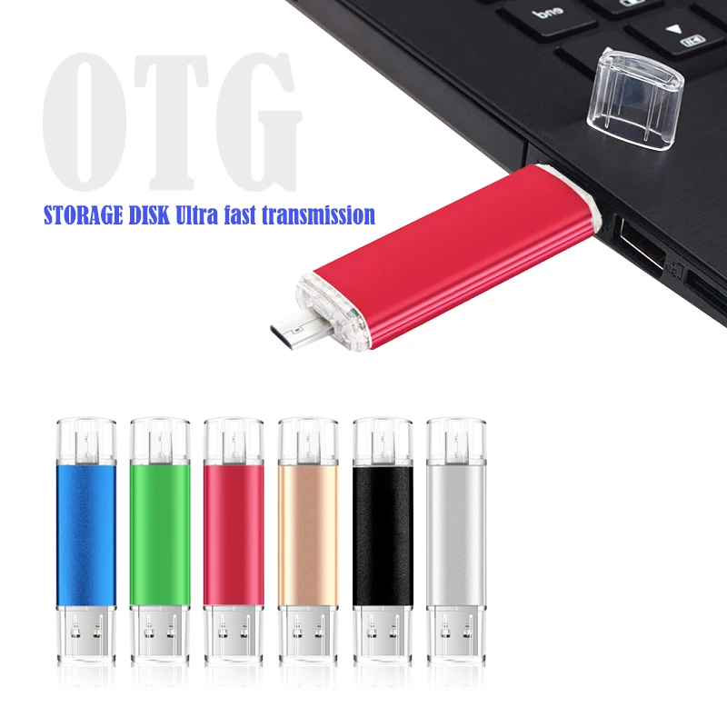 OTG usb флеш-накопитель 64 ГБ флеш-накопитель 128 ГБ 32 ГБ 16 ГБ USB флешка 8 ГБ 4 ГБ высокоскоростной OTG металлический флеш-накопитель для телефона/ПК