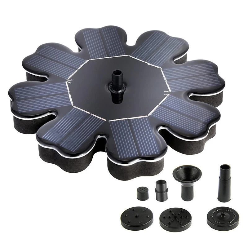 New 195mm 2.5W Solar Powered Floating Fountain Pump Birdbath Pool Garden Pond