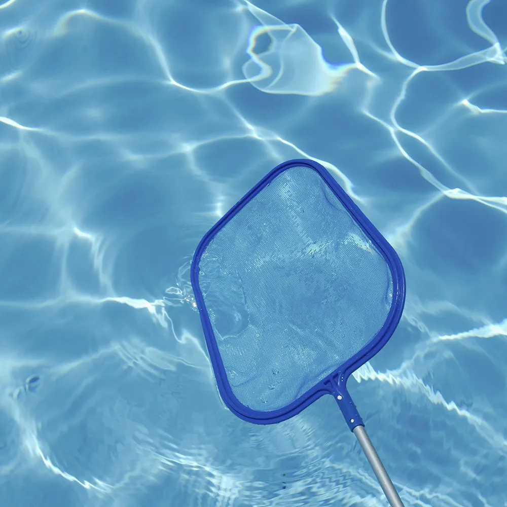 Swimming Pool Salvage Net Landing Cleaner Cleaning with Aluminium Telescopic Pole Fish Pond Skimmer Leaf Garbage 0602 | Инструменты