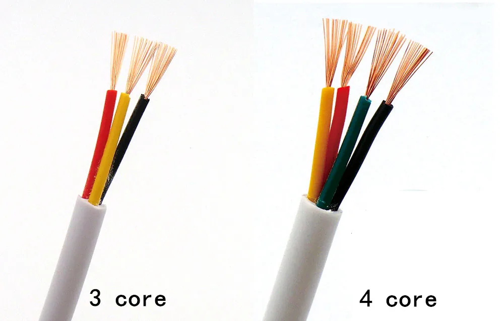 Белая мягкая оболочка провода 4 ядра 0,2, 0.3мм Through через экструдирование производственный сигнал управления линии с бескислородной меди 24, 22AWG 5 м