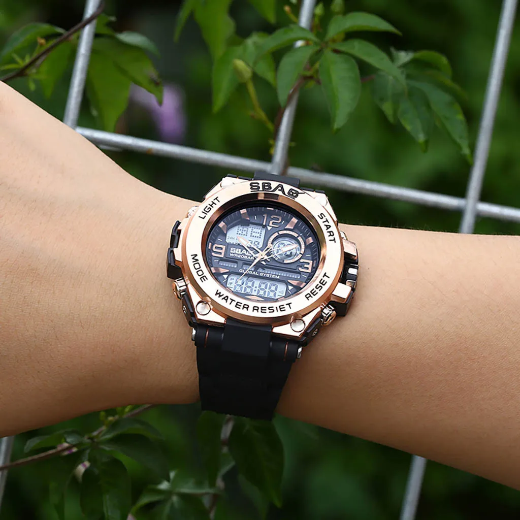 

Zegarek Watch Men Multi Function Large Dial Round Double Display Special Forces Sports Men's Watch Fashion Casual Buckle Relogio