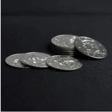 20 шт./лот супер тонкие пальминговые монеты(Половина долларовая версия), появляющаяся/исчезающая Монета Магия, ментализм, крупным планом, сцена, иллюзии, реквизит