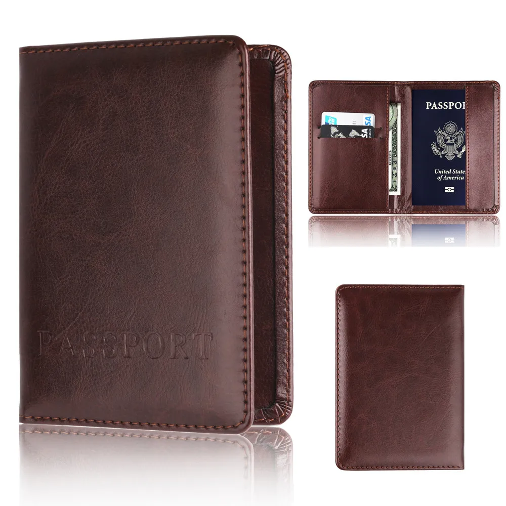 Держатель для карт кошелек многофункциональная сумка Обложка на паспорт держатель протектор бумажник для визиток Мягкая обложка для паспорта кожа# B