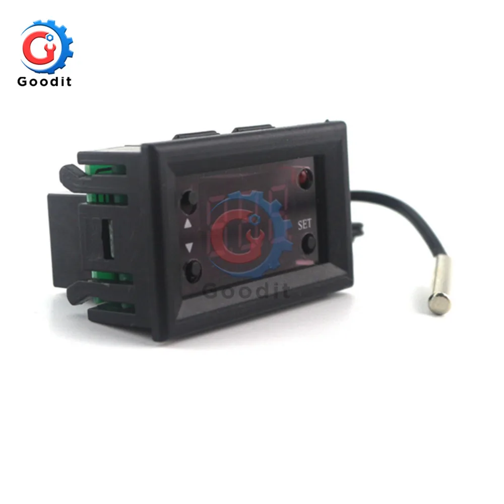W1218 DC 12V светодиодный цифровой термостат регулятор температуры термометр Монитор