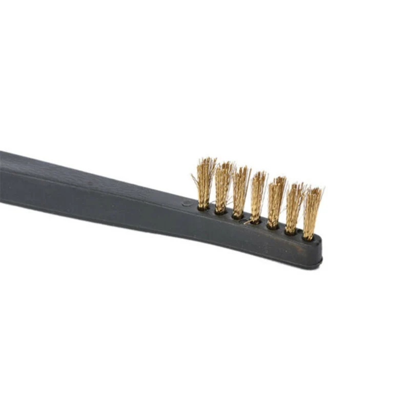 6*Stainless Steel Wire Brushes+6*Brass Wire Brushes 7inch Wire Double-head Brush Mini Steel Brass Paint Rust Remover Removal