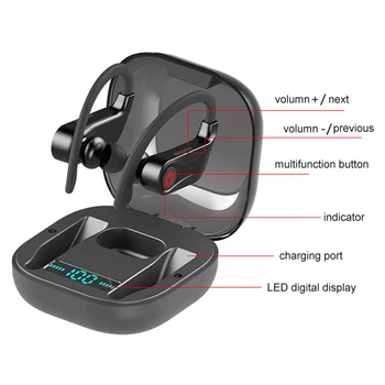 

Power HBQ Pro Q62 tws Wireless 5.0 Bluetooth Headphone Stereo Earbuds IPX4 Waterproof Sports Earphone With Mic for xiaimi Beats