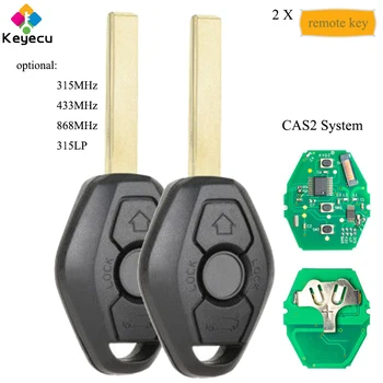 

KEYECU Pair CAS2 Remote Key With 3 Button & 868MHz/ 433MHz/ 315MHz/ 315LP & ID7944 Chip - for BMW 5 Series E46 E60 E83 E53 E36