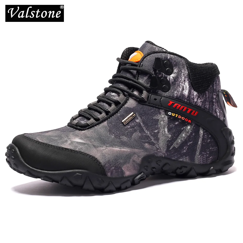 

Valstone Men's Mountaineering Boots Autumn Trekking boots outdoor Sneaker waterproof winter walking shoes camouflage upper botas