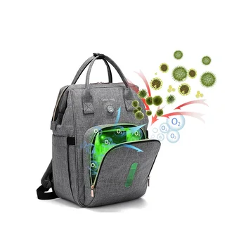 

Large Capacity Baby Diaper Nappy Travel Bag Backpack Travel Carry Bag One-key Disinfection Takes Only 5 Minutes Drop Ship