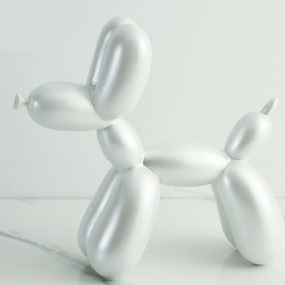 Маленький воздушный шар Статуэтка собаки изделия из смолы Мода животное скульптура торт выпечки Семья украшения Ins современный нордический стиль