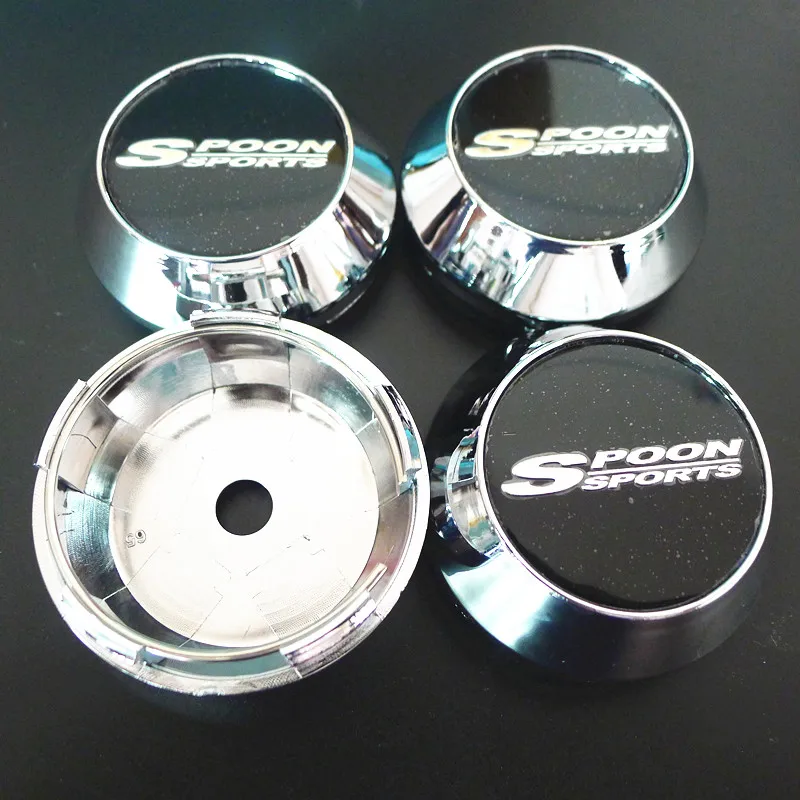 4pcs Spoon Sports Wheel Center Caps Hub 65mm Emblem Badge Rims Cover Car Styling Accessories car wheel hub covers