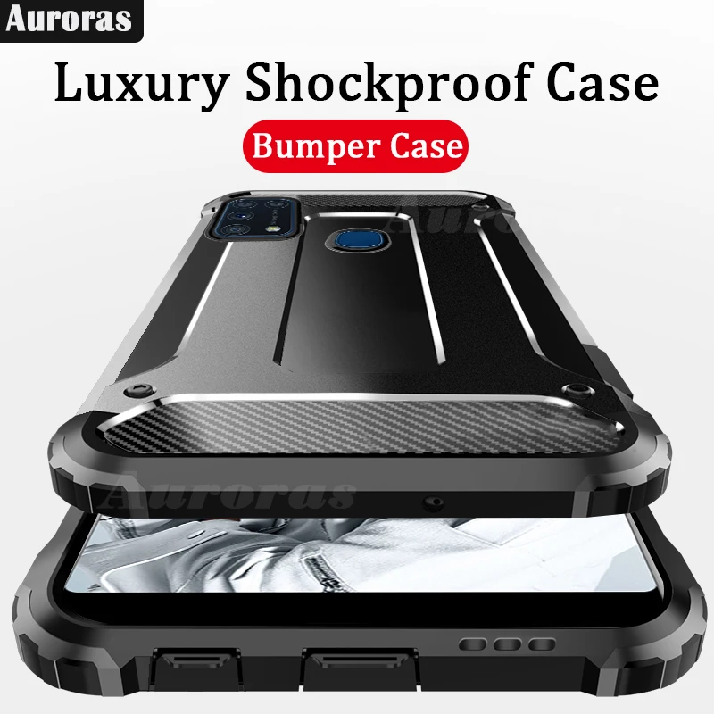 

Auroras Rugged Impact Case For Samsung Galaxy M31 Luxury Hybrid Armor Shockproof Hard PC+TPU For Samsung M31 Case