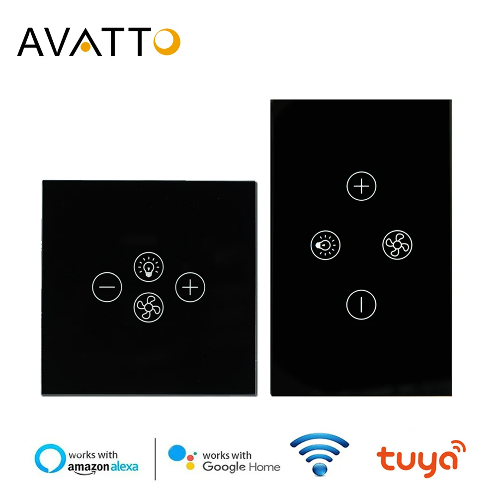  AVATTO Smart Wifi Fan Light SwitchEU/US Ceiling Fan Lamp Switch Tuya Remote Various Speed Control W - 4000214394624