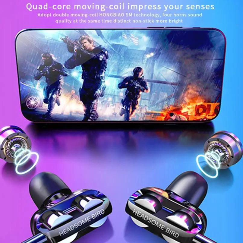 

HESTIA 3.5mm Wired In-Ear Dynamic Earphones Subwoofer With Mic Earpiece Comforted Earbud Volume Control Stereo Sport Headset