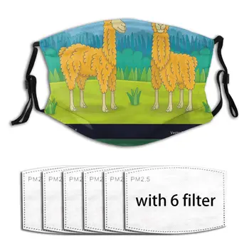 

Two Llamas Outdoor Washable Air Pollution Respirator PM2.5 Filter Mask Outdoor Air Mouth Cover Breathing Purifier