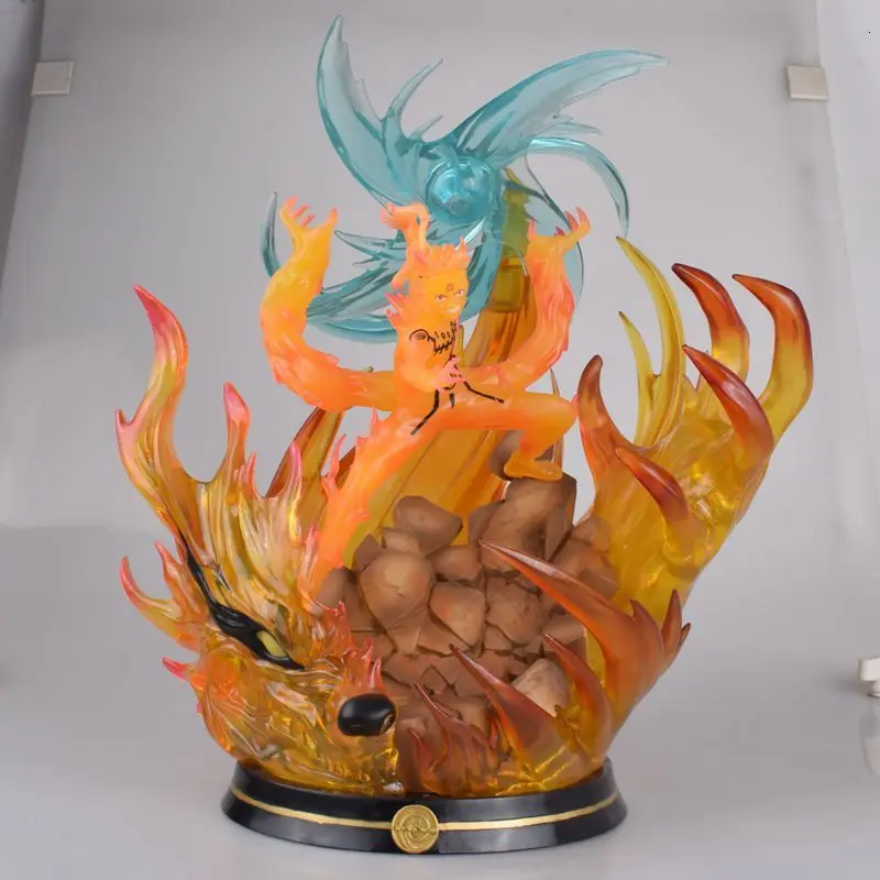 Изысканное качество аниме модель кьюби Наруто Shippuden GK рисунок спираль Shuriken Действие ПВХ 35 см Статуя Коллекционная игрушка