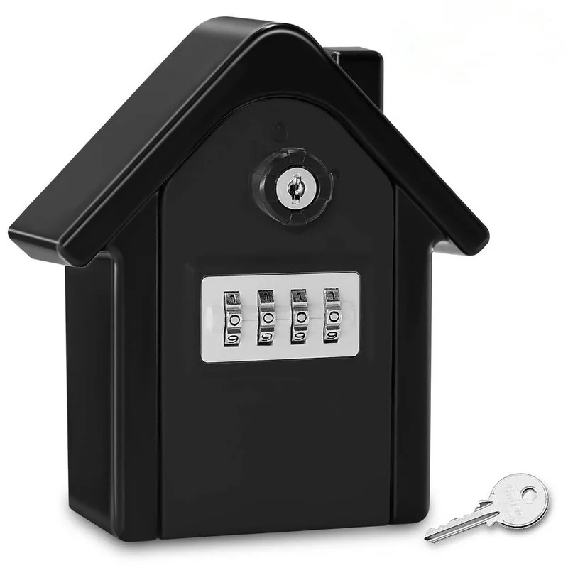 4-digit Combination Code Key Unlock Anti-theft Storage Box Wall-mounted Large Key Safe_voghion.com