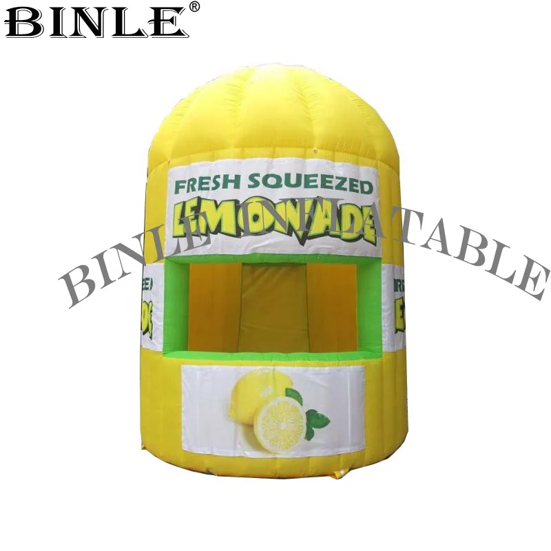 

Simplest Oxford Cloth Inflatable Lemonade Booth Stand with Air Blower For Advertising