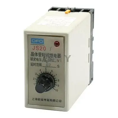 

35mm DIN Rail Mount 30S Dial Knob Transistor Time Relay AC 380V JS20