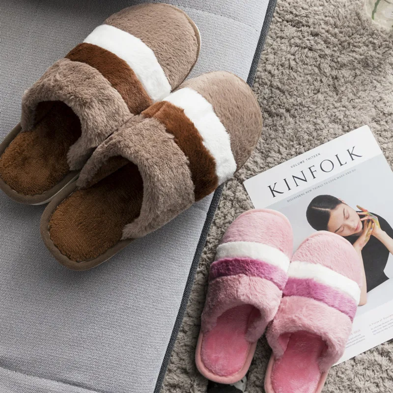 SHOFORT Женская обувь zapatos de mujer Большие размеры в помещении мягкие теплые тапочки на