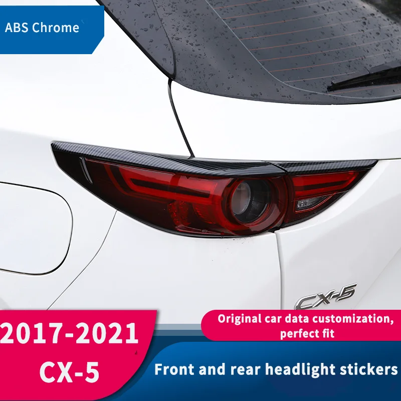 

ABS Chrome Front Bumper Lower Grille Sticker Fog Light Cover Trim for Mazda CX5 Accessories 2017 2018 2019 2020 2021