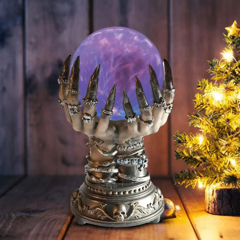 bola de cristal brillante bola de lujo mágica que brilla intensamente Bola de cristal de Halloween bola de cristal celestial de bruja luz mágica de cristal para decoración de Halloween 
