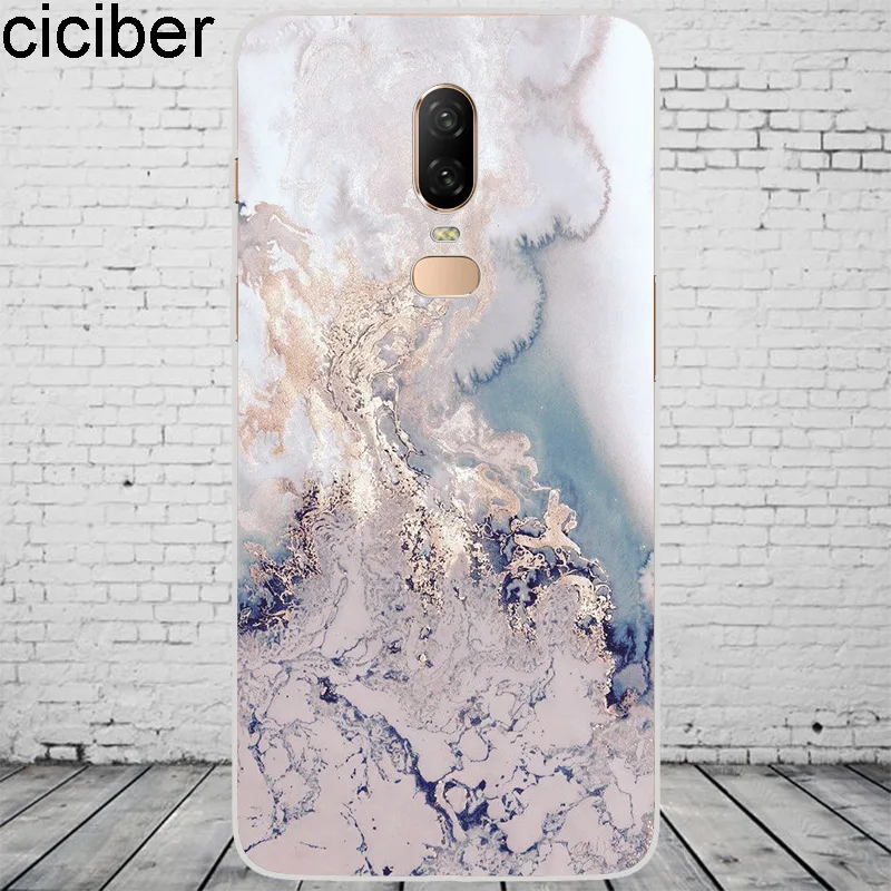Цветной чехол под мрамор для Oneplus 7 7T Pro 6 6T 5 T чехлы телефонов 1 + оболочка мягкий