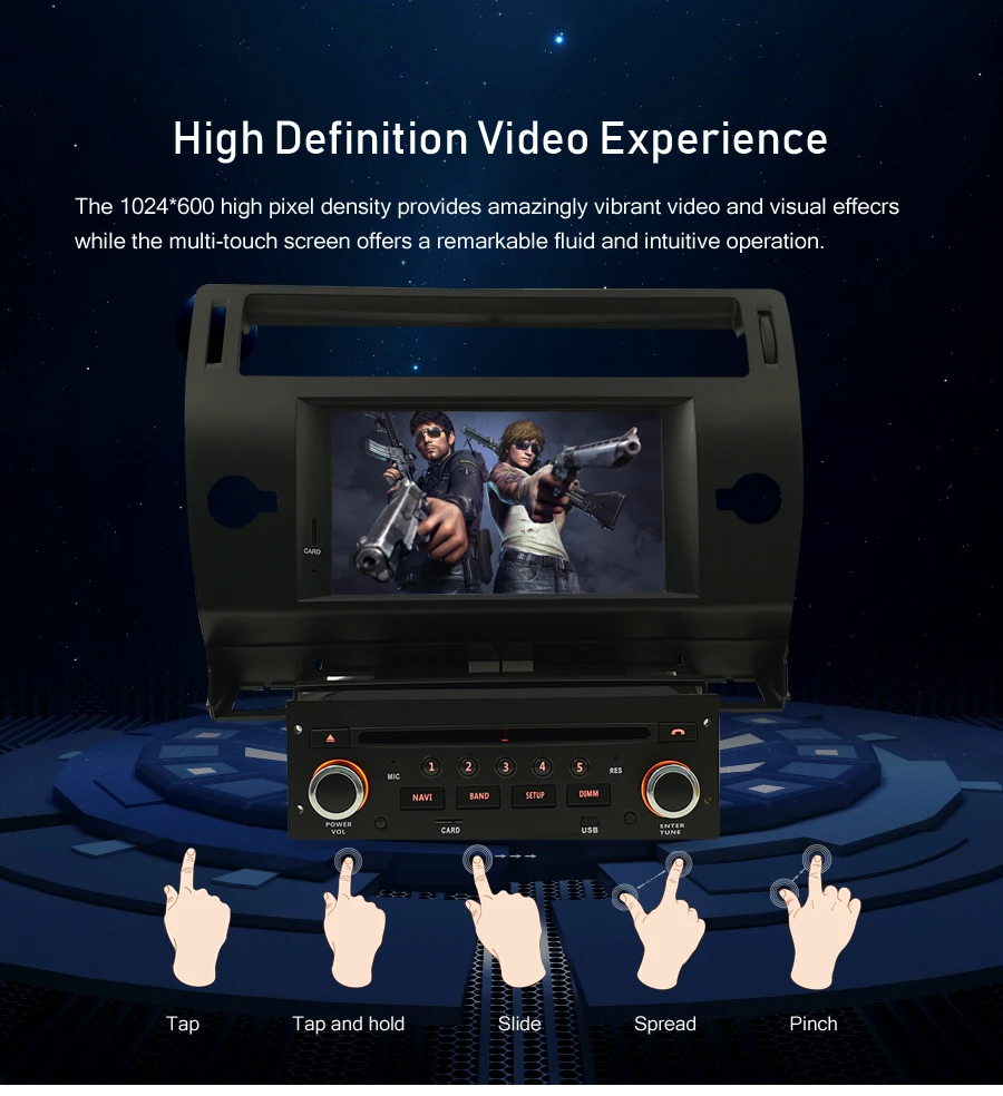 Clearance 7" Android 9.0 Car Radio GPS Navigation Multimedia Stereo Headunit For Citroen C4 C-Triomphe C-Quatre 2004-2009 Auto DVD Player 5