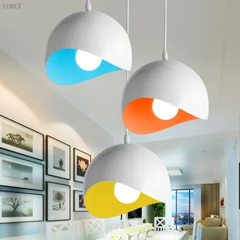 

Modern Simple Restaurant Bar Single Head Small Light Chain Restaurant Milk Tea Shop Office Nordic Macaron Chandelier