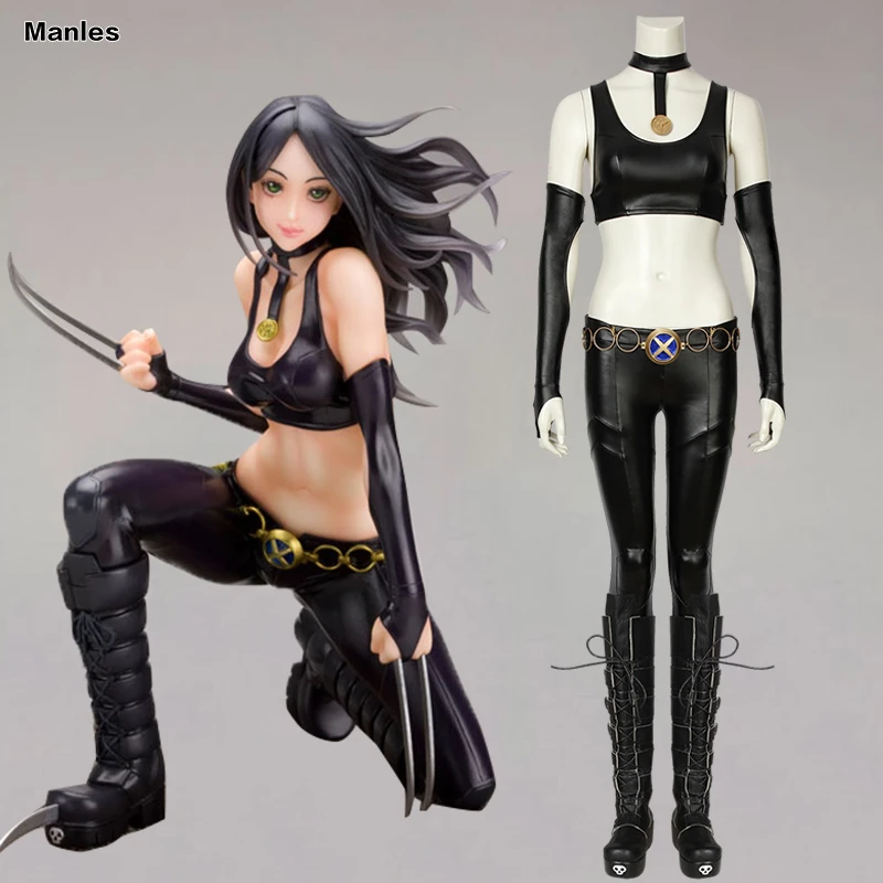 

Marvel Bishoujo X-23 Cospaly Laura Kinney Wolverine Costume Marvel X-Men: Evolution NYX #3 Adult Halloween Costumes For Women